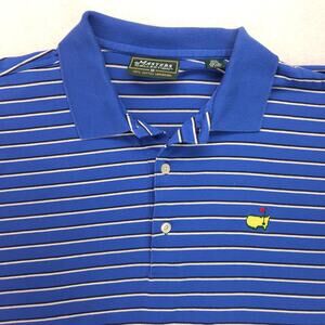 Masters Blue Striped Polo Shirt